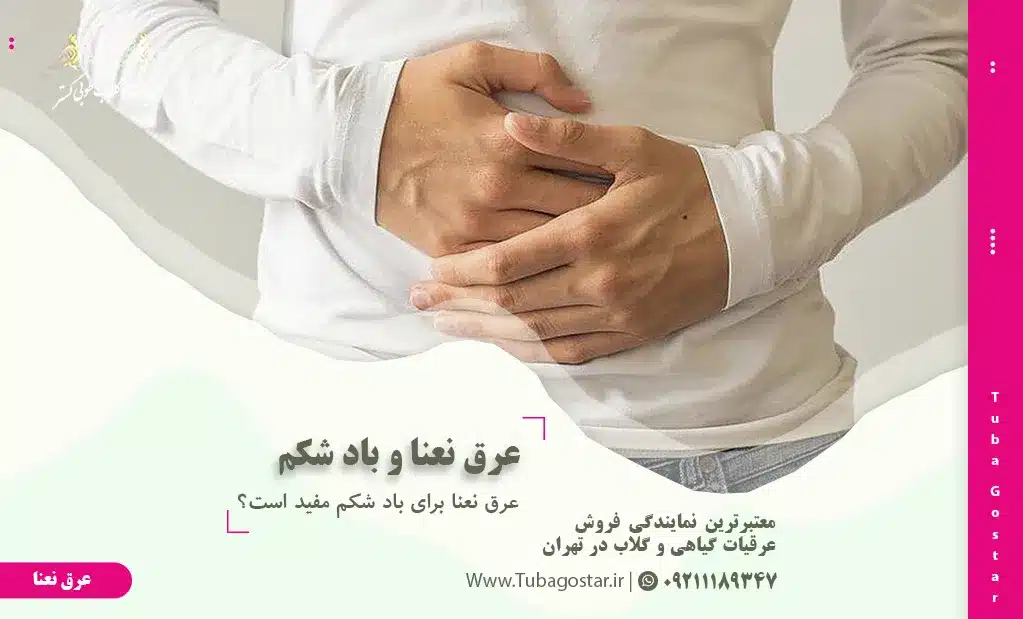عرق نعنا برای باد شکم